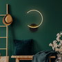 Opviq Moon - 13328 Lámpara de pared negra con LED integral
